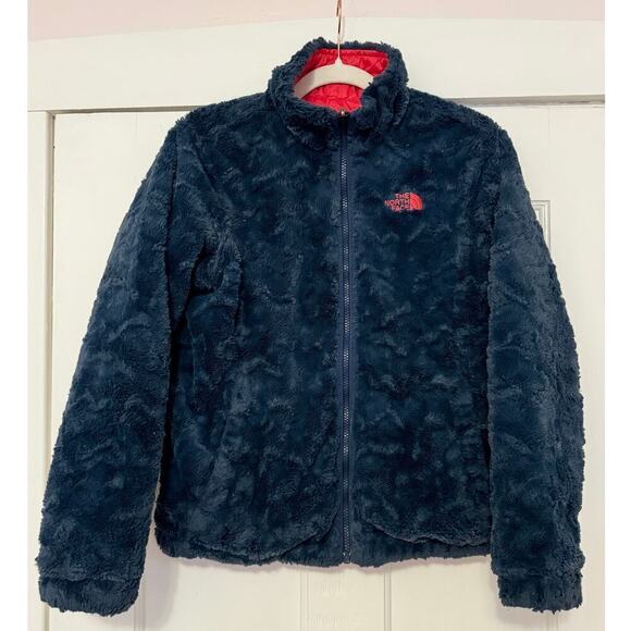 THE NORTH FACE Reversible Quilted Puffer Fleece Jacket Girls Size L - Picture 2 of 4